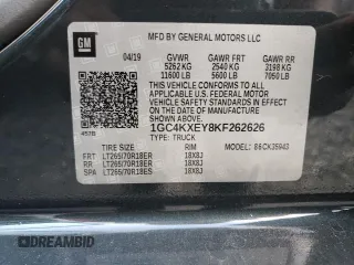 2019 Chevrolet Silverado 3500HD LTZ with VIN 1GC4KXEY8KF262626, listed as a Copart auction lot 80450744 with 83,072 mi miles and Salvage Title. Bid and sale history available at carsss.com. Image 12.
