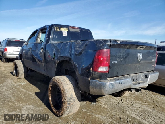 2012 Ram 2500 Big Horn with VIN 3C6UD5DL1CG283491, listed as a Copart auction lot 86823304 with 0 mi miles and Salvage Title. Bid and sale history available at carsss.com. Image 2.