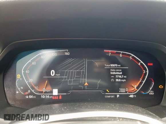 2021 BMW X5 xDrive40i with VIN 5UXCR6C0XM9D81103, listed as a Copart auction lot 54363525 with 95,870 mi miles and Salvage title. Bid and sale history available at DreamBid. Image 9.