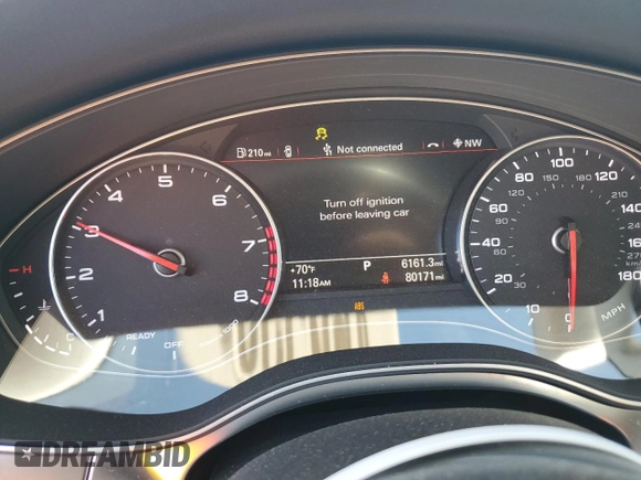 2016 Audi A6 2.0T Premium Plus with VIN WAUDFAFC6GN017516, listed as a Copart auction lot 45953585 with 80,171 mi miles and Salvage Title. Bid and sale history available at carsss.com. Image 9.