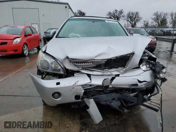 2008 Lexus RX 400h with VIN JTJGW31U482008809, listed as a Copart auction lot 43714545 with Not Provided miles and Salvage Title. Bid and sale history available at DreamBid. Image 5.