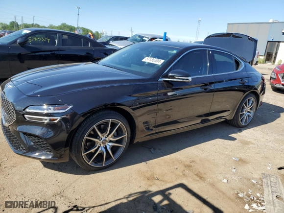 2022 Genesis G70 2.0T with VIN KMTG34TA6NU102387, listed as a Copart auction lot 57135504 with 15,769 mi miles and Salvage Title. Bid and sale history available at carsss.com. Image 1.