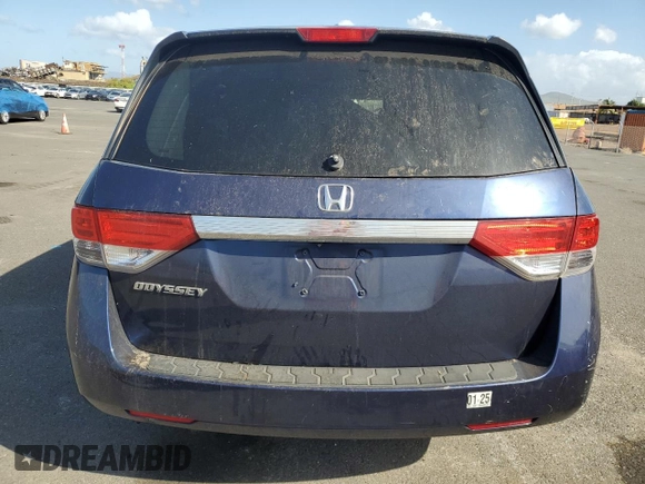 2014 Honda Odyssey EX-L with VIN 5FNRL5H64EB114757, listed as a Copart auction lot 48129915 with 136,822 mi miles and Salvage Title. Bid and sale history available at DreamBid. Image 6.