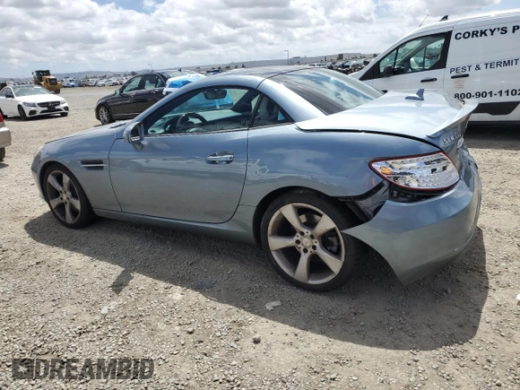 2012 Mercedes-Benz SLK 350 with VIN WDDPK5HA9CF017809, listed as a Copart auction lot 56926895 with 106,692 mi miles and Clean title. Bid and sale history available at DreamBid. Image 2.