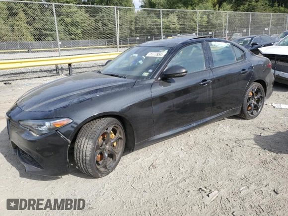 2019 Alfa Romeo Giulia Ti Sport with VIN ZARFANBN8K7605056, listed as a Copart auction lot 71777854 with 71,879 mi miles and Salvage Title. Bid and sale history available at carsss.com. Image 1.