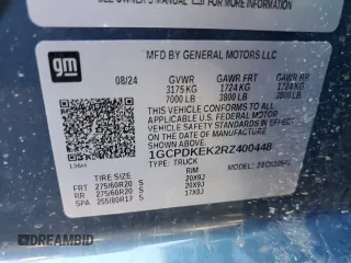2024 Chevrolet Silverado 1500 LT with VIN 1GCPDKEK2RZ400448, listed as a Copart auction lot 48744185 with 11,012 mi miles and Salvage Title. Bid and sale history available at carsss.com. Image 13.