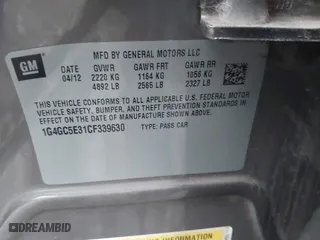 2012 Buick LaCrosse Leather with VIN 1G4GC5E31CF339630, listed as a IAAI auction lot 41536462 with 132,771 mi miles. Bid and sale history available at carsss.com. Image 9.