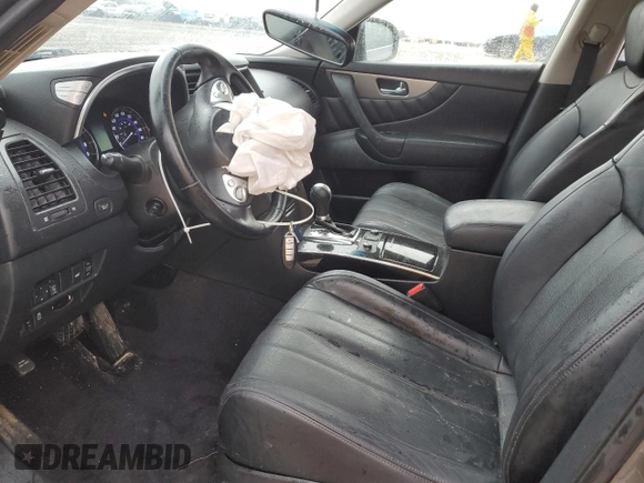 2017 Infiniti QX70 with VIN JN8CS1MW7HM410458, listed as a Copart auction lot 43272385 with 106,311 mi miles and Salvage title. Bid and sale history available at DreamBid. Image 7.