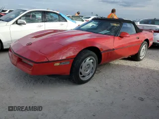 1986 Chevrolet Corvette with VIN 1G1YY6782G5905355, listed as a Copart auction lot 76673324 with 45,123 mi miles and Salvage Title. Bid and sale history available at carsss.com. Image 1.