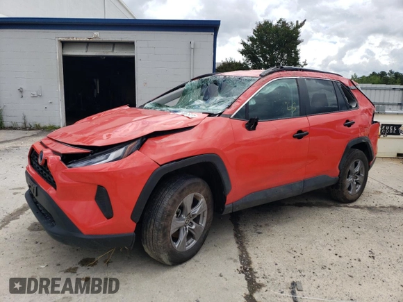 2023 Toyota RAV4 Hybrid LE with VIN 4T3LWRFV8PU098106, listed as a Copart auction lot 57988765 with 17,580 mi miles and Salvage title. Bid and sale history available at DreamBid. Image 1.