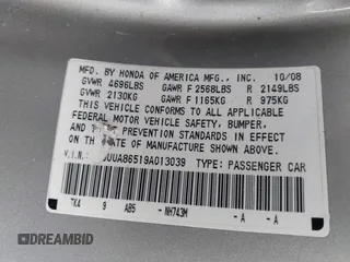 2009 Acura TL Tech with VIN 19UUA86519A013039, listed as a IAAI auction lot 41656570 with 241,217 mi miles. Bid and sale history available at carsss.com. Image 9.