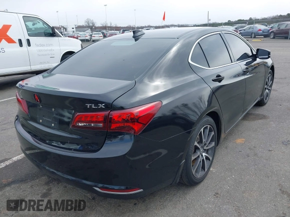 2015 Acura TLX with VIN 19UUB1F3XFA023244, listed as a IAAI auction lot 41890754 with 92,090 mi miles. Bid and sale history available at carsss.com. Image 4.