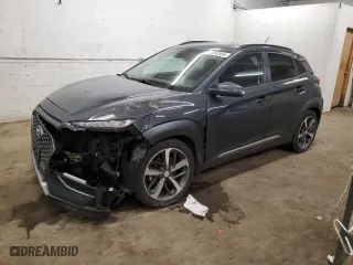 2018 Hyundai Kona Ultimate with VIN KM8K53A57JU123869, listed as a Copart auction lot 87012934 with 111,482 mi miles and Salvage Title. Bid and sale history available at carsss.com. Image 1.