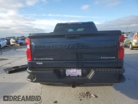 2020 Chevrolet Silverado 1500 Custom with VIN 1GCRWBEHXLZ141173, listed as a Copart auction lot 41639755 with 68,666 mi miles and Salvage Title. Bid and sale history available at carsss.com. Image 6.