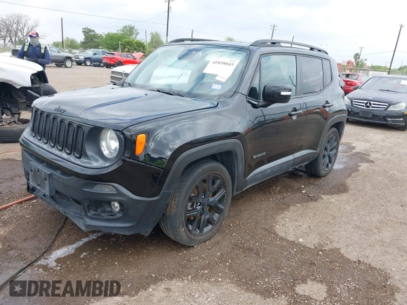 2018 Jeep Renegade Latitude with VIN ZACCJABB3JPH39597, listed as a IAAI auction lot 41858045 with 67,462 mi miles. Bid and sale history available at carsss.com. Image 2.