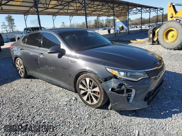 2016 Kia Optima SX Turbo with VIN 5XXGW4L24GG092367, listed as a Copart auction lot 45284145 with 162,796 mi miles and Salvage Title. Bid and sale history available at carsss.com. Image 4.