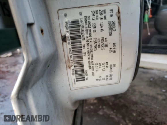 1995 Jeep Cherokee SE с VIN 1J4FT28S1SL634660, выставлен на аукционе Copart как лот 41530075 с пробегом Не указан миль и Списание • Salvage title. История ставок и продаж доступна на DreamBid. Изображение 15.