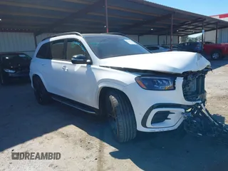 2025 Mercedes-Benz GLS 450 with VIN 4JGFF5KE5SB338205, listed as a IAAI auction lot 41748715 with 3,796 mi miles and . Bid and sale history available at DreamBid. Image 1.