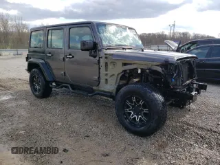 2018 Jeep Wrangler Unlimited Sport S with VIN 1C4BJWDG8JL814090, listed as a Copart auction lot 49155145 with 74,875 mi miles and Salvage Title. Bid and sale history available at DreamBid. Image 4.
