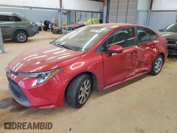 2020 Toyota Corolla LE with VIN 5YFEPRAEXLP103419, listed as a Copart auction lot 46466115 with 0 mi miles and Salvage Title. Bid and sale history available at carsss.com. Image 1.