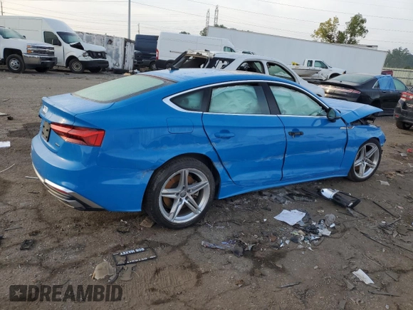 2021 Audi A5 Sportback S line Premium with VIN WAUDACF56MA012184, listed as a Copart auction lot 68312073 with 0 mi miles. Bid and sale history available at carsss.com. Image 3.