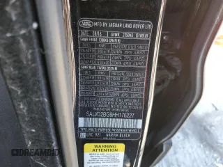 2017 Land Rover Range Rover Evoque HSE Dynamic with VIN SALVD2BG9HH176227, listed as a Copart auction lot 42091105 with 0 mi miles and Salvage Title. Bid and sale history available at carsss.com. Image 14.