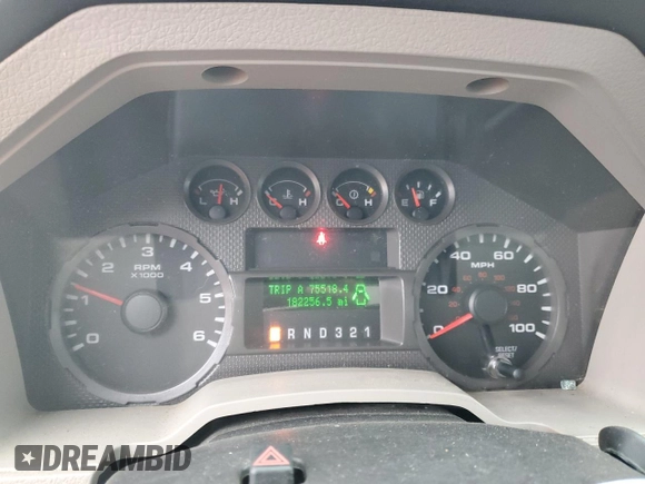 2010 Ford F-250 XL with VIN 1FTNF2B5XAEA21709, listed as a Copart auction lot 84045724 with 182,256 mi miles and Non repairable. Bid and sale history available at DreamBid. Image 9.