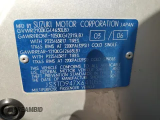 2006 Suzuki Grand Vitara Luxury z VIN JS3TD947X64105371, wystawiony jako Copart lot #74854714 z przebiegiem 105 797 mil mil oraz Szkoda całkowita • Salvage title. Historia ofert i sprzedaży dostępna na DreamBid. Obrazek 14.
