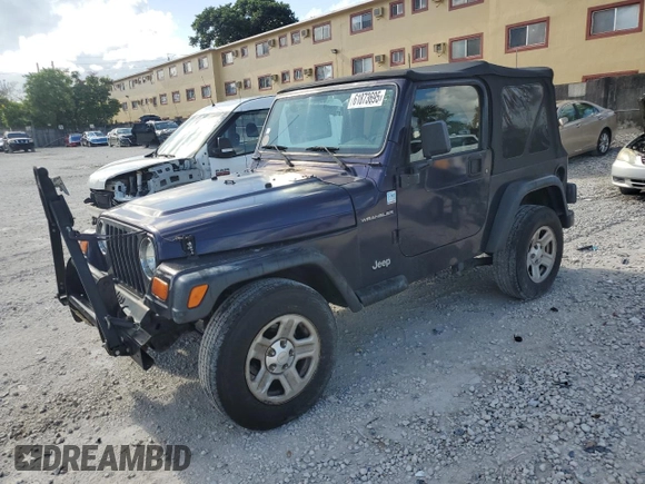 1998 Jeep Wrangler SE with VIN 1J4FY29P6WP705491, listed as a Copart auction lot 61873695 with 195,678 mi miles and Clean title. Bid and sale history available at DreamBid. Image 1.