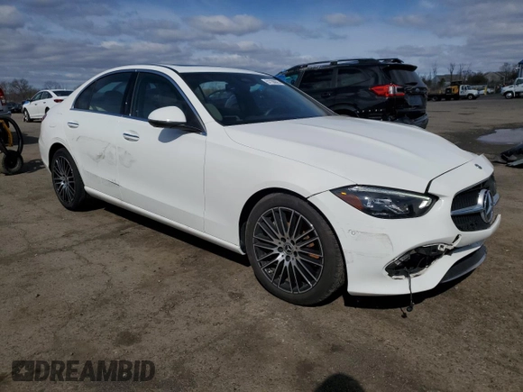 2023 Mercedes-Benz C 300 with VIN W1KAF4HB3PR125456, listed as a Copart auction lot 51136825 with 28,186 mi miles and Salvage Title. Bid and sale history available at DreamBid. Image 4.