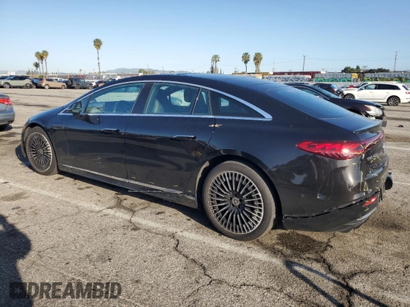 2022 Mercedes-Benz EQS with VIN W1KCG2DB1NA019311, listed as a Copart auction lot 46130214 with 25,000 mi miles. Bid and sale history available at carsss.com. Image 2.