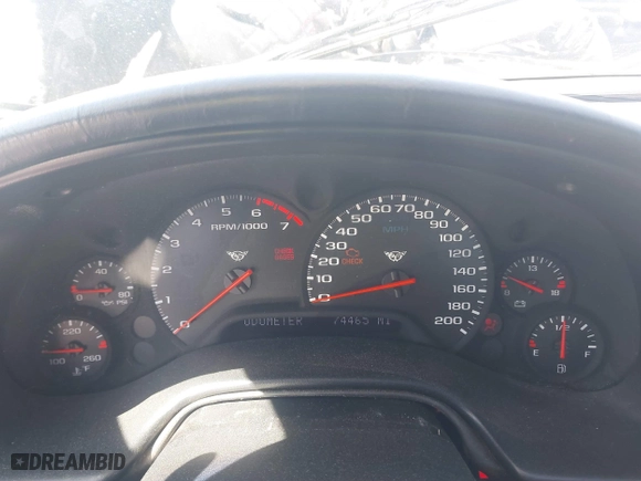 2000 Chevrolet Corvette with VIN 1G1YY32G3Y5104495, listed as a IAAI auction lot 41877219 with 74,465 mi miles. Bid and sale history available at carsss.com. Image 7.