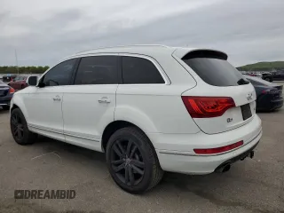 2015 Audi Q7 Premium Plus with VIN WA1LGAFE7FD029637, listed as a Copart auction lot 56596535 with 131,381 mi miles and Salvage Title. Bid and sale history available at DreamBid. Image 2.