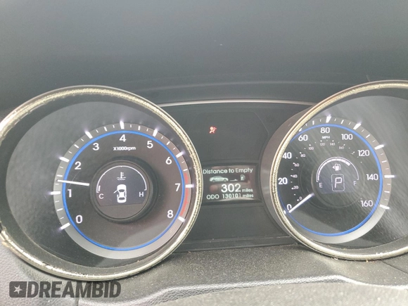 2013 Hyundai Sonata GLS with VIN 5NPEB4AC1DH593585, listed as a Copart auction lot 51829125 with 130,101 mi miles and Salvage Title. Bid and sale history available at carsss.com. Image 9.