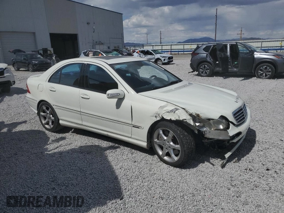 2007 Mercedes-Benz C 230 Sport with VIN WDBRF52H37F916909, listed as a Copart auction lot 52829765 with 152,660 mi miles and Salvage Title. Bid and sale history available at DreamBid. Image 4.