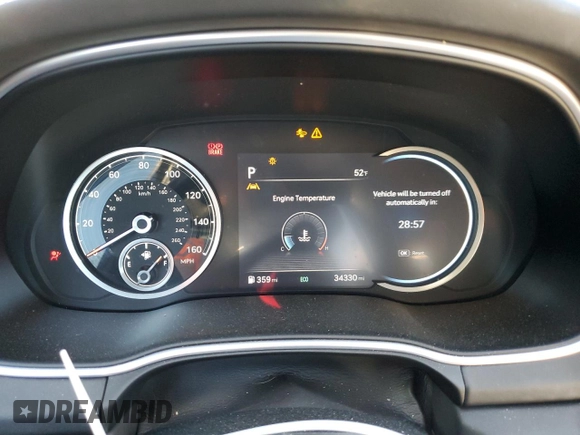 2022 Genesis GV80 Advanced Plus with VIN KMUHCESC4NU075604, listed as a Copart auction lot 81879594 with 34,330 mi miles and Salvage title. Bid and sale history available at DreamBid. Image 9.