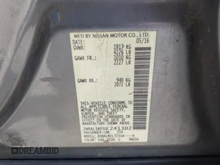 2016 Nissan Altima SR with VIN 1N4AL3AP3GC241302, listed as a IAAI auction lot 41889826 with 75,431 mi miles and . Bid and sale history available at DreamBid. Image 9.