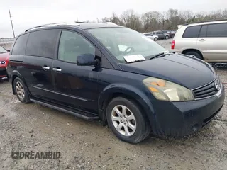 2008 Nissan Quest S with VIN 5N1BV28U68N111465, listed as a IAAI auction lot 41576259 with 204,289 mi miles. Bid and sale history available at carsss.com. Image 1.