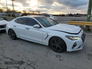 2019 Genesis G70 Advanced z VIN KMTG44LA0KU020504, wystawiony jako Copart lot #83984724 z przebiegiem 54 444 mil mil oraz Szkoda całkowita • Salvage title. Historia ofert i sprzedaży dostępna na DreamBid. Obrazek 4.