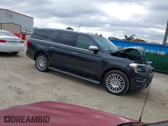 2023 Ford Expedition Max Platinum with VIN 1FMJK1L89PEA17331, listed as a IAAI auction lot 41699994 with 39,164 mi miles and . Bid and sale history available at DreamBid. Image 1.
