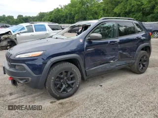 2015 Jeep Cherokee Trailhawk with VIN 1C4PJMBB8FW740452, listed as a Copart auction lot 63023715 with 96,236 mi miles and Salvage title. Bid and sale history available at DreamBid. Image 1.