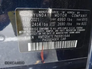 2022 Genesis G70 3.3T z VIN KMTG54TE7NU081644, wystawiony jako IAAI lot #41139818 z przebiegiem 44 953 mil mil oraz . Historia ofert i sprzedaży dostępna na DreamBid. Obrazek 9.
