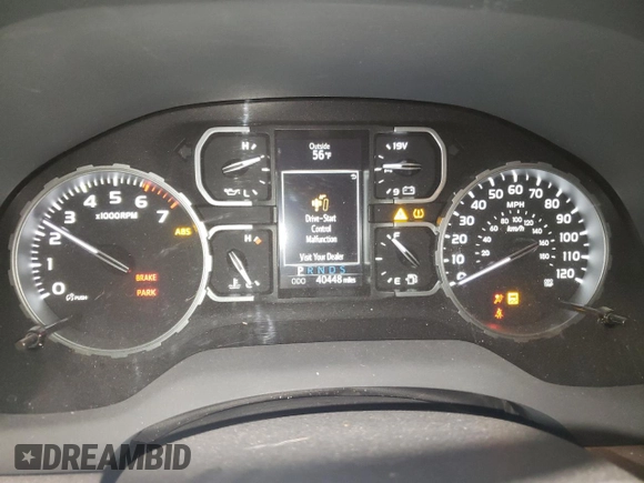 2021 Toyota Tundra SR with VIN 5TFUY5F13MX044854, listed as a Copart auction lot 45607375 with 40,448 mi miles and Salvage title. Bid and sale history available at DreamBid. Image 9.