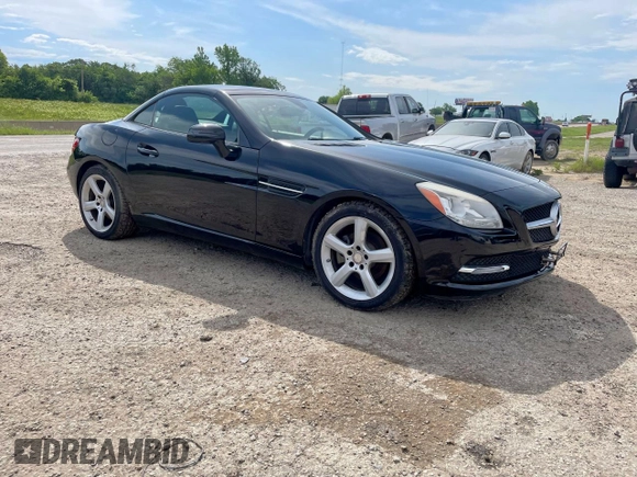 2015 Mercedes-Benz SLK 250 with VIN WDDPK4HA1FF098934, listed as a Copart auction lot 55996085 with 75,655 mi miles and Clean Title. Bid and sale history available at DreamBid. Image 1.