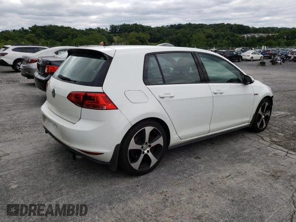 2017 Volkswagen Golf GTI Autobahn with VIN 3VW547AU7HM030011, listed as a Copart auction lot 61709814 with 43,693 mi miles and Salvage Title. Bid and sale history available at carsss.com. Image 3.