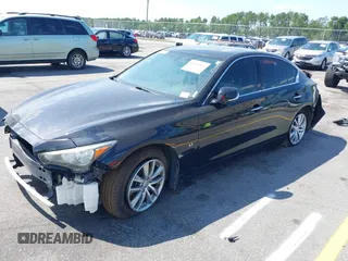2015 Infiniti Q50 Premium with VIN JN1BV7AR0FM407577, listed as a IAAI auction lot 40191466 with 94,239 mi miles. Bid and sale history available at carsss.com. Image 2.