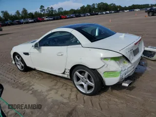 2012 Mercedes-Benz SLK-Class SLK 350 with VIN WDDPK5HAXCF041763, listed as a Copart auction lot 77385814 with 34,950 mi miles and Salvage Title. Bid and sale history available at carsss.com. Image 2.