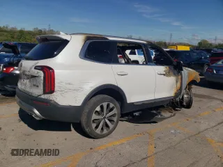 2021 Kia Telluride EX with VIN 5XYP34HC0MG109280, listed as a Copart auction lot 75877714 with Not provided miles and Salvage title. Bid and sale history available at DreamBid. Image 3.