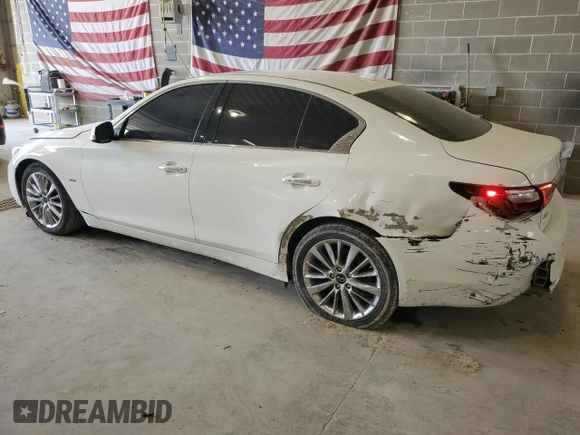 2020 Infiniti Q50 Luxe with VIN JN1EV7AR4LM257143, listed as a Copart auction lot 57157065 with 98,082 mi miles and Salvage title. Bid and sale history available at DreamBid. Image 2.