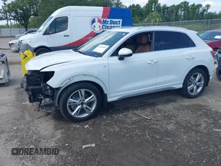 2024 Audi Q3 S line Premium Plus with VIN WA1EECF3XR1042154, listed as a IAAI auction lot 42552601 with 22,881 mi miles and . Bid and sale history available at DreamBid. Image 2.